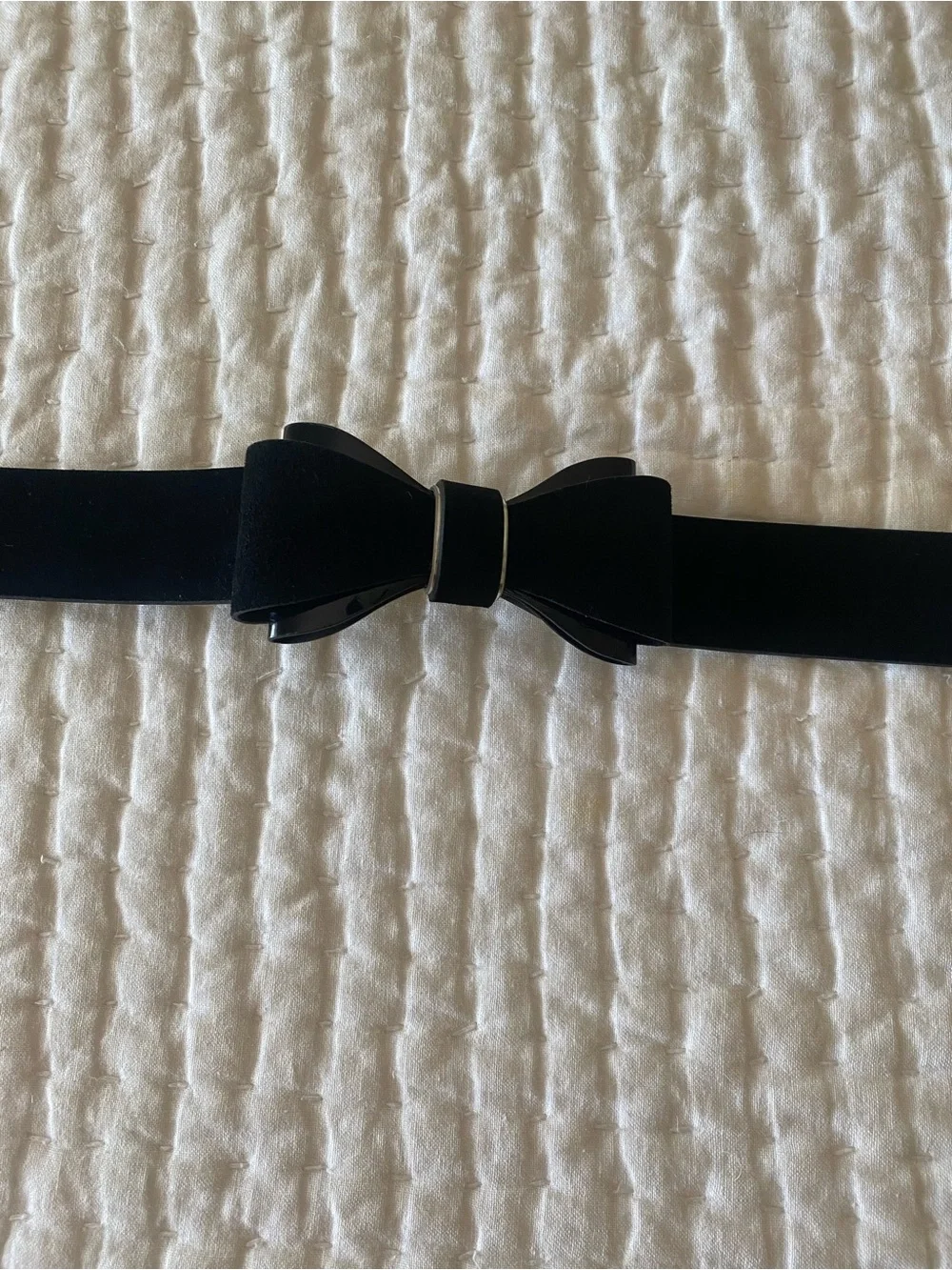 White House Black Market Black Velvet Bow Belt
